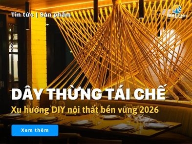 Dây thừng tái chế – Xu hướng DIY nội thất bền vững 2026